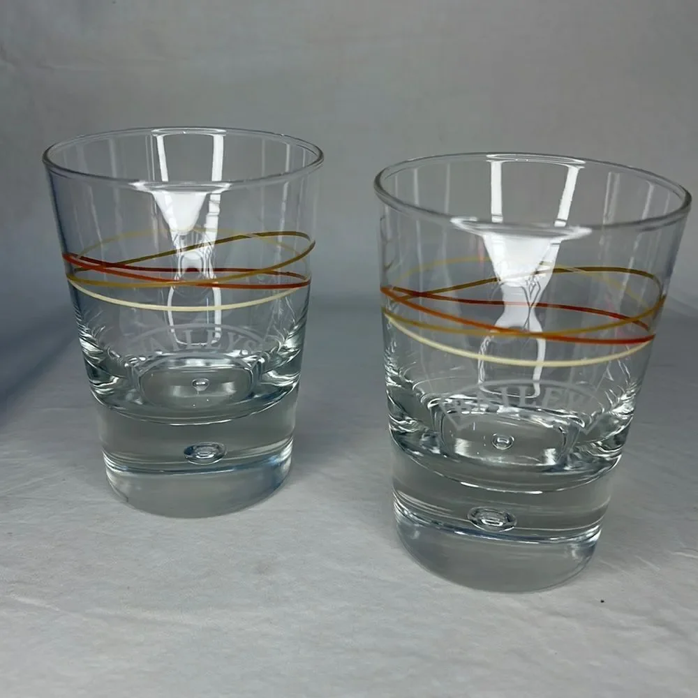 Baileys Rocks Glass 8 Oz Each 4 1/4 In Tall 3 In Round Set 2 Liquor Bar Cocktail